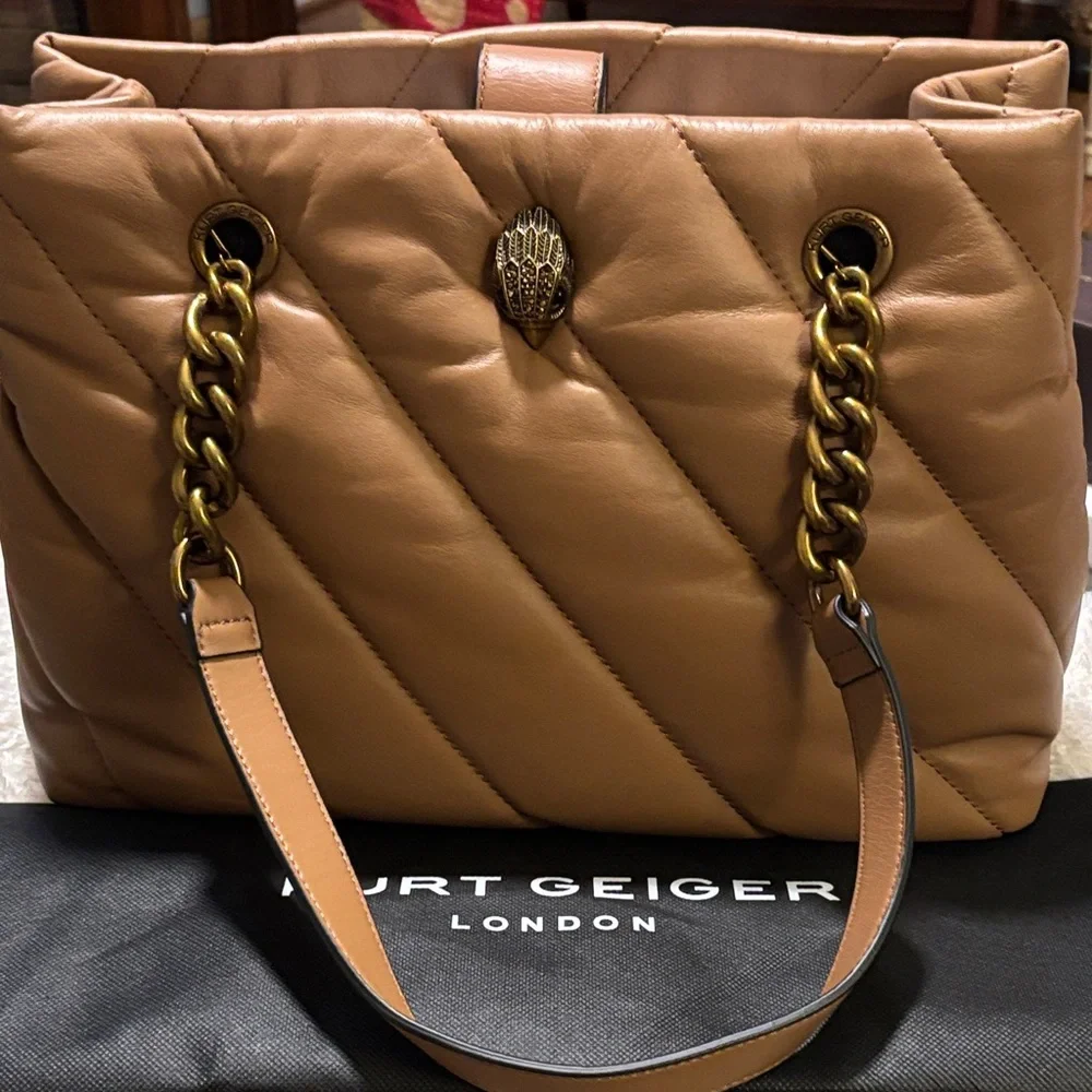 Kurt Geiger NWT Camel SoHo Shoulder Bag - Picture 12 of 13